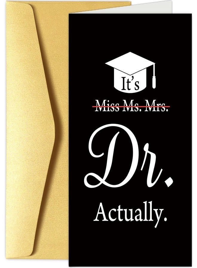 Chenive Doctorate PhD Graduation Card for Her, Funny Doctor Gifts for Women, Medical School Graduation Card, Congratulation Card for Doctoral Graduates, It's Dr Actually - Image 1